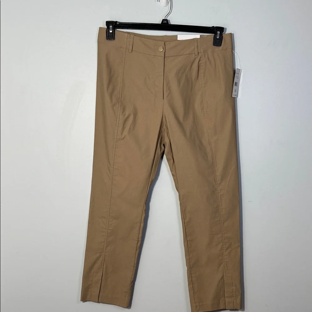 Rafaella Pants Tan Cropped High Rise in Size 16 ‎ NWT